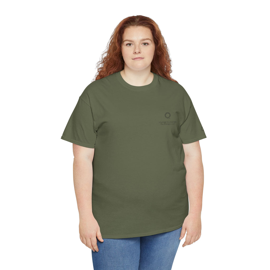 HEAVY COTTON T-SHIRT  "Courage To Change" $34.95