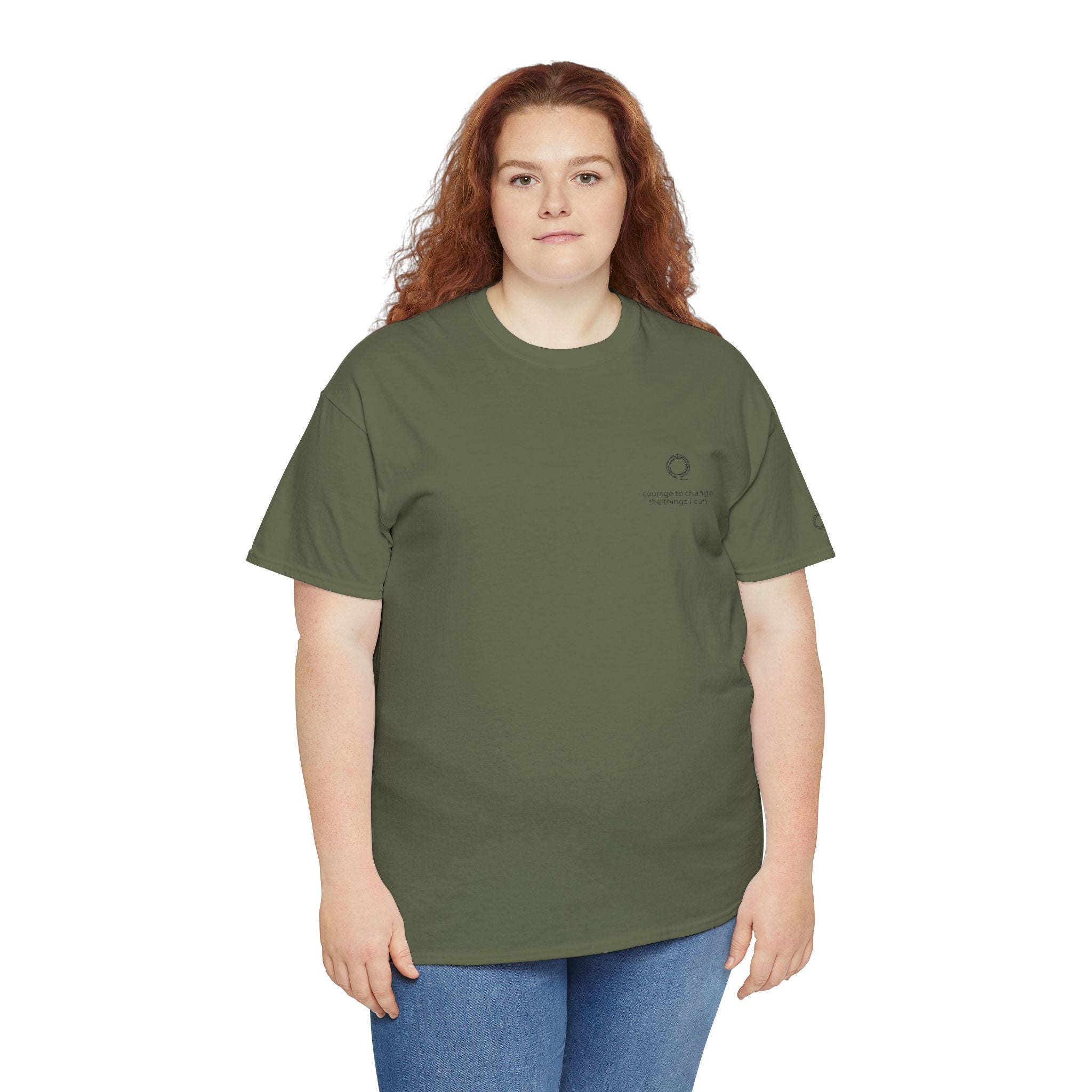 HEAVY COTTON T-SHIRT  "Courage To Change" $34.95