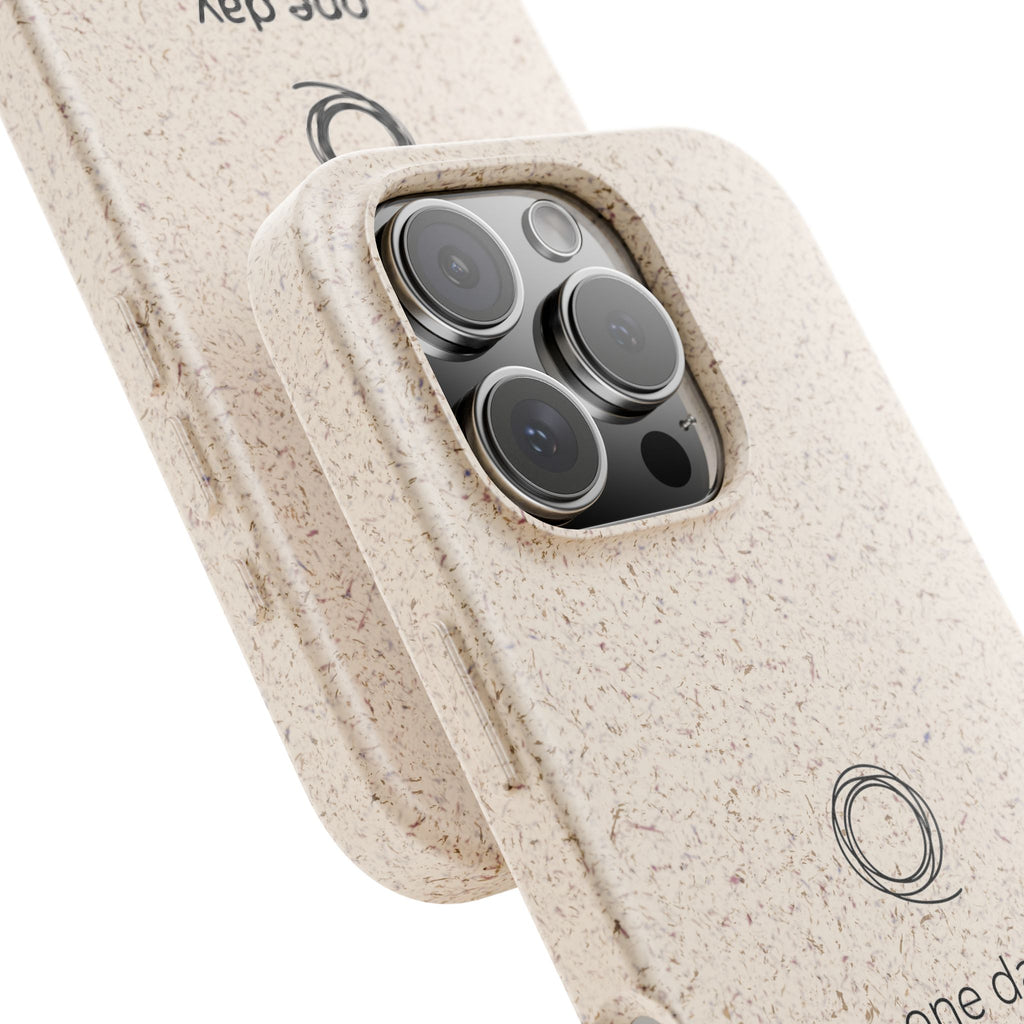 BIODEGRADABLE PHONE CASE (BEIGE)  "One Day At A Time" $25.95
