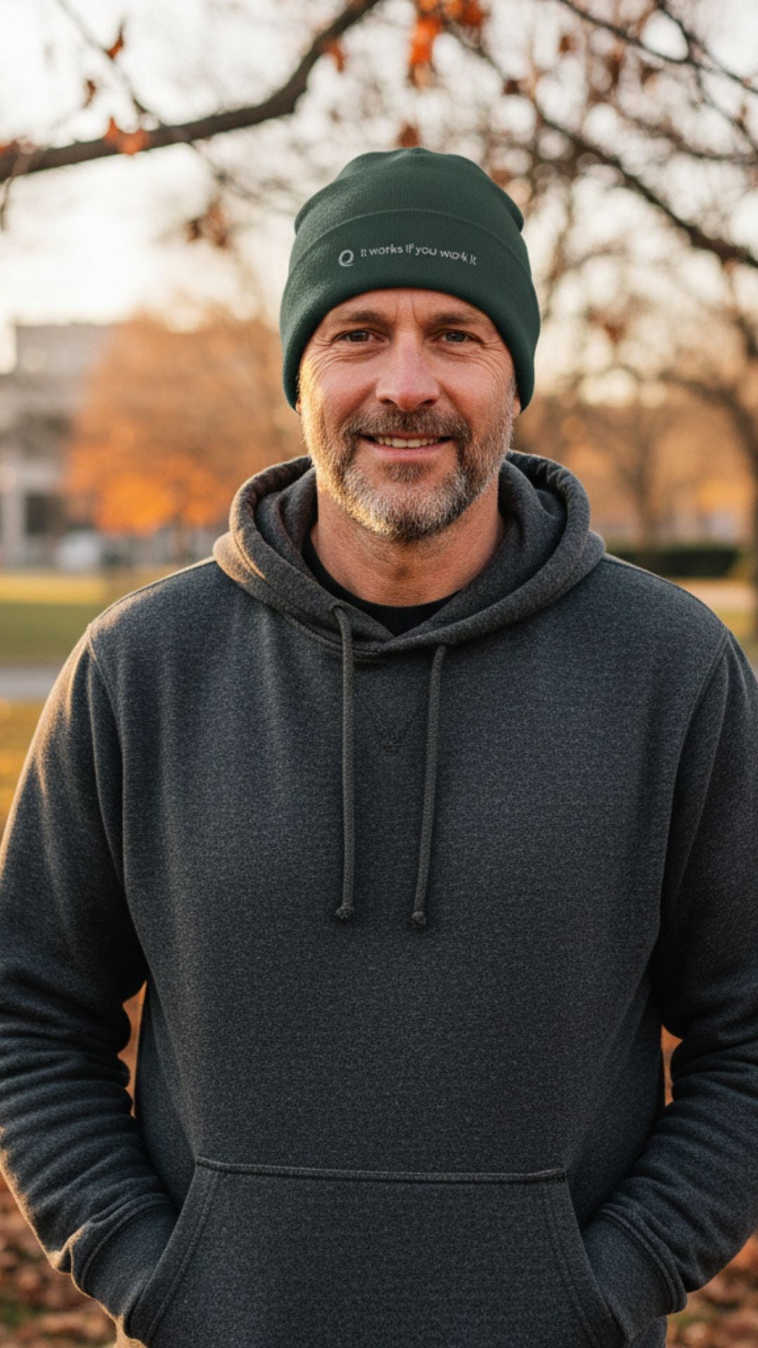 EMBROIDERED BEANIE (UNISEX) - "It Works If You Work It" $28.00