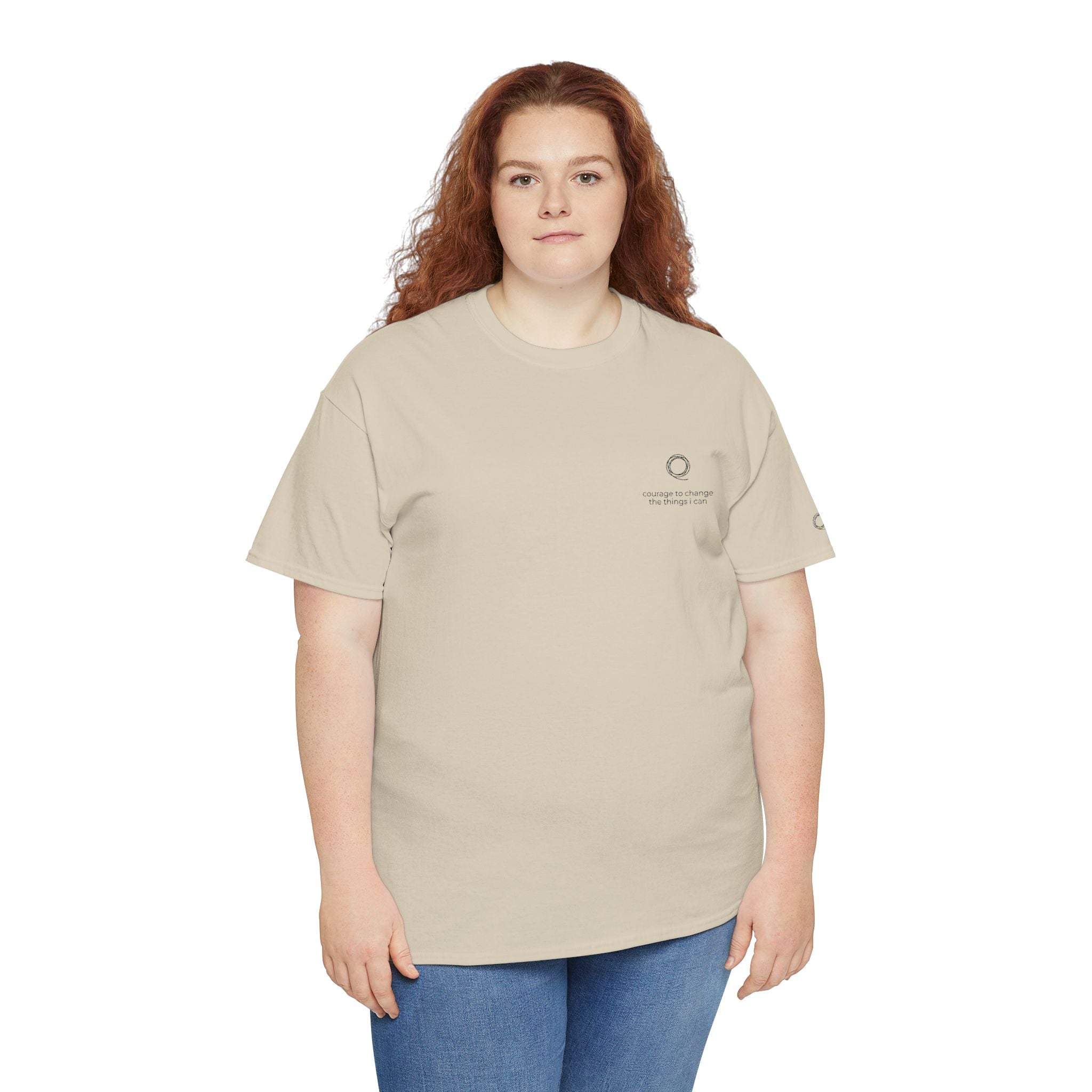 HEAVY COTTON T-SHIRT  "Courage To Change" $34.95